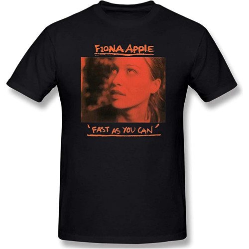 OUBAO Fiona Apple Fast As You Can Men's Cotton Short Sleeve T-Shirt Fashion Shirts XS OUBAO Fiona Apple Fast As You Can Men's Cotton Short Sleeve T-Shirt Fashion Shirts XS