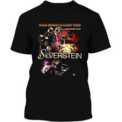 OUBAO Silverstein When Broken is Easily Fixed 15 Year Anniversary Tuor 68 T Shirt XS OUBAO Silverstein When Broken is Easily Fixed 15 Year Anniversary Tuor 68 T Shirt XS