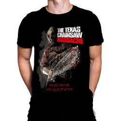 OUBAO Chainsaw Massacre - Black T-Shirt - Sizes M - XXXXL - Art Horror Gore Black OUBAO Chainsaw Massacre - Black T-Shirt - Sizes M - XXXXL - Art Horror Gore Black