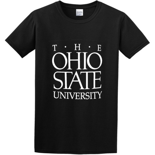 aishurou Man's Ohio State University Logo T-Shirt Black