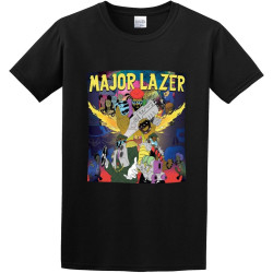 aishurou Major Lazer Free The Universe T-Shirt Black aishurou Major Lazer Free The Universe T-Shirt Black
