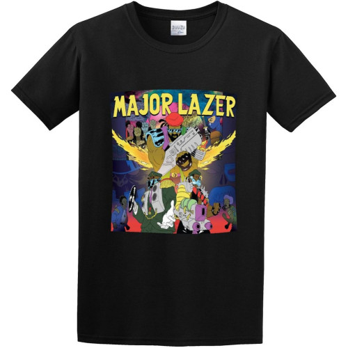aishurou Major Lazer Free The Universe T-Shirt Black aishurou Major Lazer Free The Universe T-Shirt Black