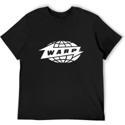 Warp Records Men's T Shirt T-Shirt Black Warp Records Men's T Shirt T-Shirt Black