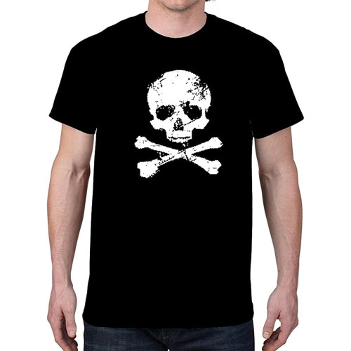 QECEOG Men's Skull Black T Shirt QECEOG Men's Skull Black T Shirt