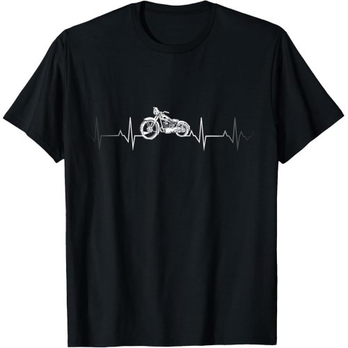 QECEOG Motorcycle Heartbeat T-Shirt - I Love My Motorcycle. T-Shirt QECEOG Motorcycle Heartbeat T-Shirt - I Love My Motorcycle. T-Shirt
