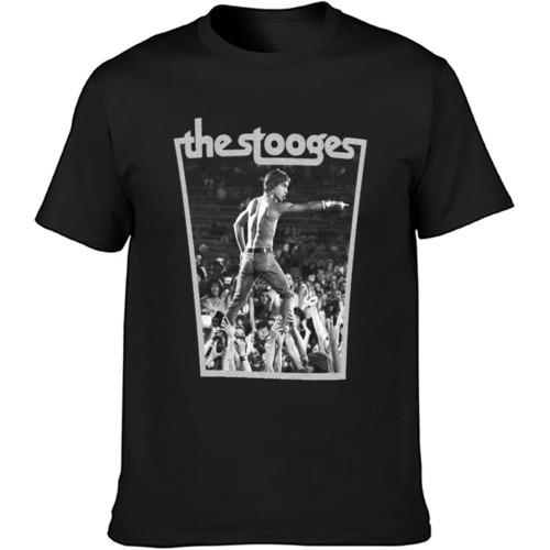 QECEOG Men's Round Neck T-Shirt Iggy Pop and The Stooges Live Punk Gig Hand wash Recommended Black QECEOG Men's Round Neck T-Shirt Iggy Pop and The Stooges Live Punk Gig Hand wash Recommended Black