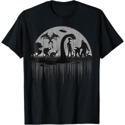 Mythical Loch Ness Bigfoot Mothman Aliens Funny Cryptid T-Shirt