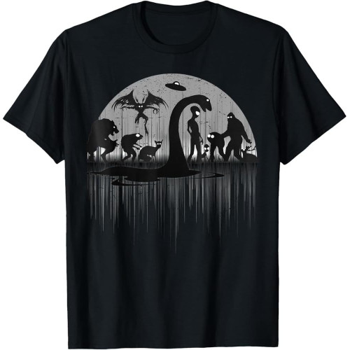Mythical Loch Ness Bigfoot Mothman Aliens Funny Cryptid T-Shirt