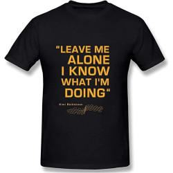 QECEOG Men's Sottk Sportbekleidung Men Kurzarmshirt Kimi Raikkonen - Leave Me Alone. I Know What I'm Doing T-Shirt Cotton Shirt Black QECEOG Men's Sottk Sportbekleidung Men Kurzarmshirt Kimi Raikkonen - Leave Me Alone. I Know What I'm Doing T-Shirt Cotton Shirt Black