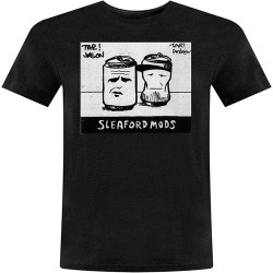 QECEOG Men's Sleaford Mods Art Logo RouCollar T-Shirt Black QECEOG Men's Sleaford Mods Art Logo RouCollar T-Shirt Black