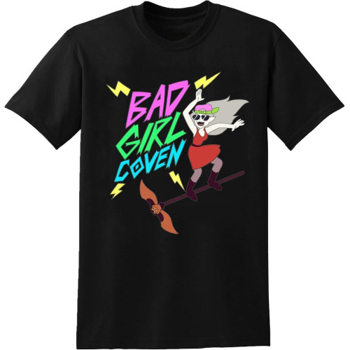 Bad Girl Coven T-Shirt The Owl House EDA Edalyn Clawthorne Luz Noceda Black Mens Tee Bad Girl Coven T-Shirt The Owl House EDA Edalyn Clawthorne Luz Noceda Black Mens Tee