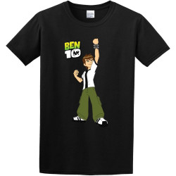Ben 10 Geek T-Shirt Mens Black Unisex Tee Black Ben 10 Geek T-Shirt Mens Black Unisex Tee Black