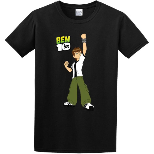 Ben 10 Geek T-Shirt Mens Black Unisex Tee Black Ben 10 Geek T-Shirt Mens Black Unisex Tee Black