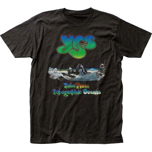 Yes Band Tour Album T-Shirt Tee Cotton Reprint Unisex Black