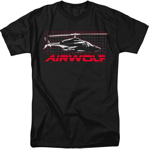 Airwolf Men T-Shirt Black 3XL Airwolf Men T-Shirt Black 3XL