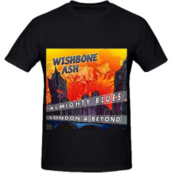Men's T Shirt Wishbone Ash Almighty Blues London and Beyond R&B Mens Printed T Shirts Cool and Breathable