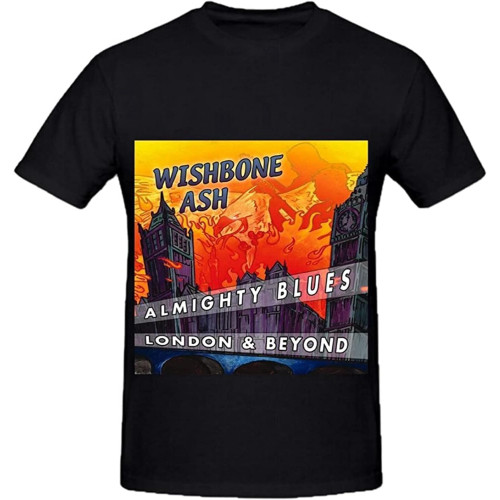 Men's T Shirt Wishbone Ash Almighty Blues London and Beyond R&B Mens Printed T Shirts Cool and Breathable