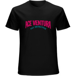 Ace Ventura Pet Detective Movie Logo Men's T-Shirt Unisex Tee Black Shirt Ace Ventura Pet Detective Movie Logo Men's T-Shirt Unisex Tee Black Shirt