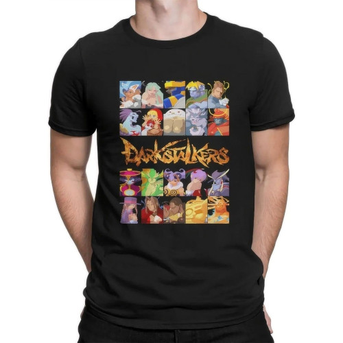 Darkstalkers Game Men's Tshirt Character Puzzle Individuality T Shirt Graphic Streetwear New Trend Darkstalkers Game Men's Tshirt Character Puzzle Individuality T Shirt Graphic Streetwear New Trend