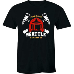 New Seattle Fire Department Firefighter Station 19 Tv Series T-Shirt Men's Tee New Seattle Fire Department Firefighter Station 19 Tv Series T-Shirt Men's Tee