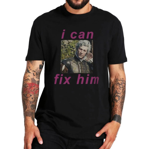 Astarion I Can Fix Him T Shirt Retro Horror Game Astarion Fans Y2k Tshirts EU Size 100% Cotton Summer Unisex Tee Tops Astarion I Can Fix Him T Shirt Retro Horror Game Astarion Fans Y2k Tshirts EU Size 100% Cotton Summer Unisex Tee Tops
