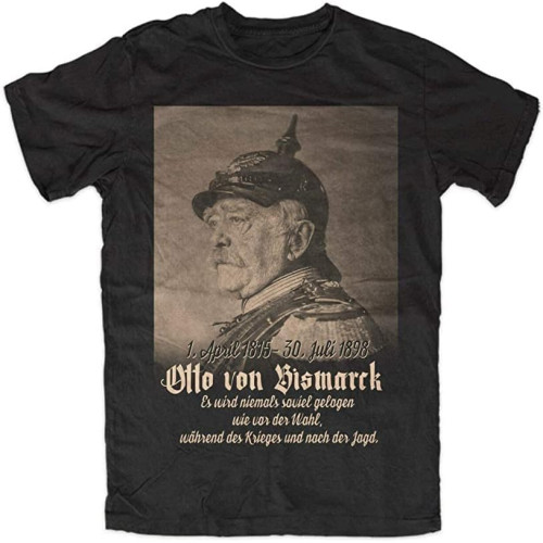 OTTO VON Bismarck Mens T Shirt Black Quote Size M