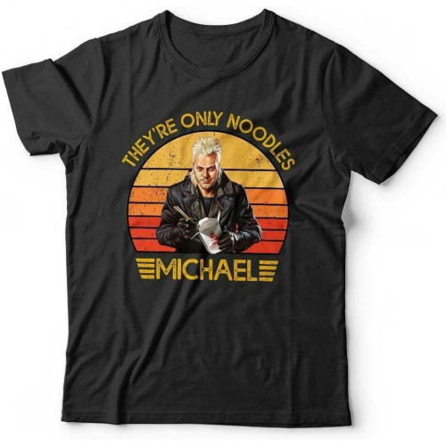 They're Only Noodles Michael Tshirt Unisex Lost Boys Horror 80s Retro Vintage BlackOne Size They're Only Noodles Michael Tshirt Unisex Lost Boys Horror 80s Retro Vintage BlackOne Size