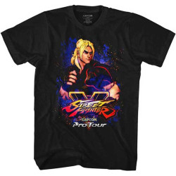 WDEUIL Men's Street Fighter Pro Tour Ken T-Shirt X-Large Black BlackOne Size WDEUIL Men's Street Fighter Pro Tour Ken T-Shirt X-Large Black BlackOne Size