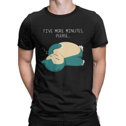 Novelty Not Today T Shirts Men Five More Minutes Snorlax Anime T-Shirt Mens Cotton Tees Best Gift Clothes I Can But I Won't_011 Novelty Not Today T Shirts Men Five More Minutes Snorlax Anime T-Shirt Mens Cotton Tees Best Gift Clothes I Can But I Won't_011