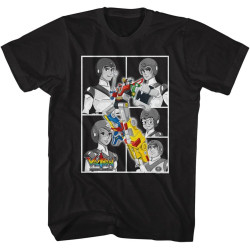 Voltron Cartoon Defenders of The Universe Black & White Boxes Men's T Shirt BlackOne Size Voltron Cartoon Defenders of The Universe Black & White Boxes Men's T Shirt BlackOne Size