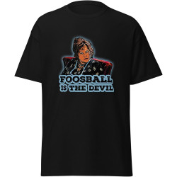 Waterboy Movie Classic tee Foosball is The Devil Shirt BlackOne Size
