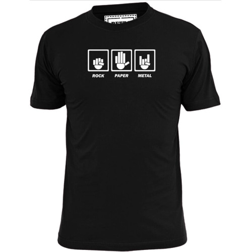 Mens Rock Paper Metal T Shirt Music Spoof Heavy BlackOne Size Mens Rock Paper Metal T Shirt Music Spoof Heavy BlackOne Size