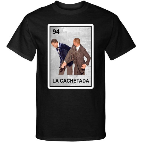 La Cachetada Loteria Will Smith Chris Rock Funny Bingo Graphic Tee T-Shirt BlackOne Size La Cachetada Loteria Will Smith Chris Rock Funny Bingo Graphic Tee T-Shirt BlackOne Size