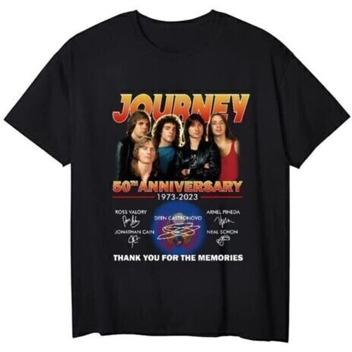 WDEUIL Journey 2023 Freedom Tour T-Shirt Journey Concert Gift for Fan Music BlackOne Size