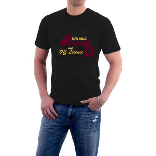Mr Jolly T-Shirt Fatty Amal's Kebab and Off Licence Bottom TV Rik Mayall Tee BlackOne Size Mr Jolly T-Shirt Fatty Amal's Kebab and Off Licence Bottom TV Rik Mayall Tee BlackOne Size