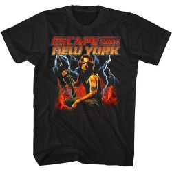 WDEUIL Escape from New York Flames and Lightning Movie Shirt BlackOne Size WDEUIL Escape from New York Flames and Lightning Movie Shirt BlackOne Size