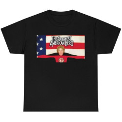 WDEUIL The Greatest American Hero Shirt, 80s TV Series USA Retro Vintage T-shirt BlackOne Size