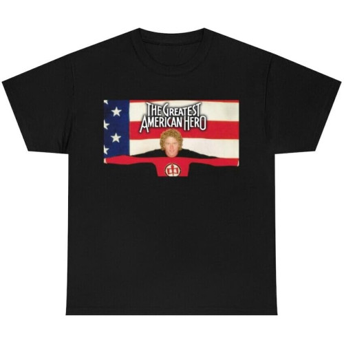 WDEUIL The Greatest American Hero Shirt, 80s TV Series USA Retro Vintage T-shirt BlackOne Size WDEUIL The Greatest American Hero Shirt, 80s TV Series USA Retro Vintage T-shirt BlackOne Size