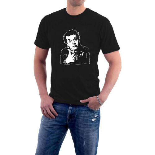 Kevin Turvey T-Shirt Rik Mayall Redditch Kick Up The Eighties Tee by Sillytees BlackOne Size Kevin Turvey T-Shirt Rik Mayall Redditch Kick Up The Eighties Tee by Sillytees BlackOne Size