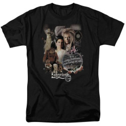Labyrinth T-shirt retro 80's Cult film adult regular fit graphic tee LAB137 BlackOne Size