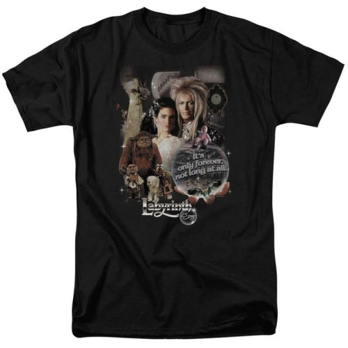 Labyrinth T-shirt retro 80's Cult film adult regular fit graphic tee LAB137 BlackOne Size Labyrinth T-shirt retro 80's Cult film adult regular fit graphic tee LAB137 BlackOne Size