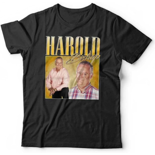 WDEUIL Harold Bishop Appreciation Tshirt Unisex Homage Neighbours Stag Hen Do Funny BlackOne Size