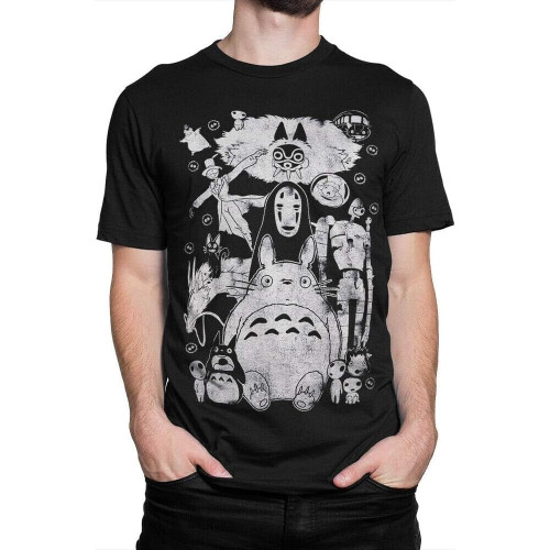 Studio Ghibli Movies Vintage T-Shirt Mononoke Miyazaki Tee Men T Shirt Studio Ghibli Movies Vintage T-Shirt Mononoke Miyazaki Tee Men T Shirt