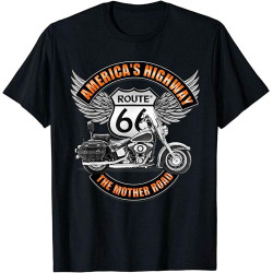 MBSDUVLPE Stella Harmon America's Highway Moto Tshirt 66 Mens