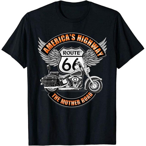 MBSDUVLPE Stella Harmon America's Highway Moto Tshirt 66 Mens