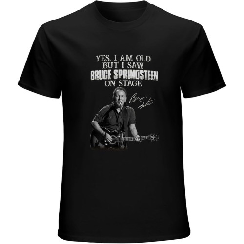 Men's Yes I Am Old But I Saw Bruce-Springsteen On Stage T-Shirt Vintage Gift O Neck Tee Men's Yes I Am Old But I Saw Bruce-Springsteen On Stage T-Shirt Vintage Gift O Neck Tee