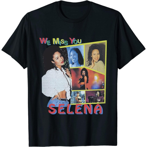 MBSDUVLPE Selena Quintanilla We Miss You T-Shirt Selena Quintanilla Vintage 90s SM-5XL Black MBSDUVLPE Selena Quintanilla We Miss You T-Shirt Selena Quintanilla Vintage 90s SM-5XL Black