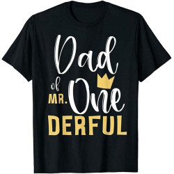 MBSDUVLPE Short SleeveMens Dad of Mr Onederful 1st Birthday First One Derful Matching t ShirtTop Sweatshirt Men's