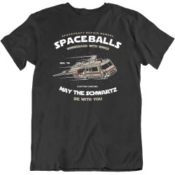 MBSDUVLPE Spaceballs T-Shirt Darth Vader Black RV Car Flying Camper Spaceship