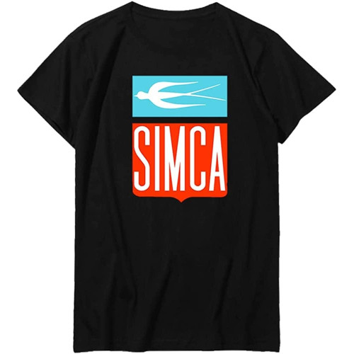 Simca T Shirt French Car Maker Oversized t Shirt Black & White T-Shirt Harajuku Streetwear Men's Clothing Black